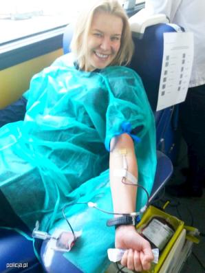 Warszawa: Zbiórka krwi w Komendzie Głównej Policji