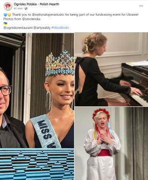 Karolina Bielawska, świeżo ukoronowana MissWorld, podczas wieczoru wsparcia dla Ukrainy w Londynie! 