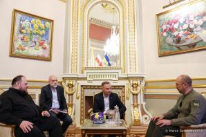 [VIDEO] W stolicy Ukrainy w ramach Trójkąta Lubelskiego spotkali się Prezydenci Polski, Ukrainy i Litwy