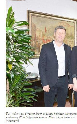 Serbia: Monitoring realizacji projektu Doposażenie w sprzęt multimedialny Średniej Szkoły Rolniczo-Weterynaryjnej Stevan Sindelić we Vranju realizowanego w ramach programu Małych Grantów 2016