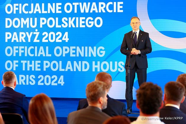 [VIDEO] Otwarcie Domu Polskiego w Paryżu z udziałem Prezydenta RP