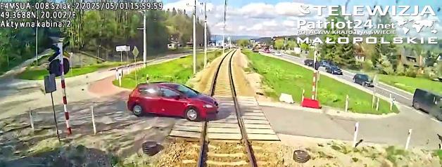[VIDEO] POV: wypadek na przejeździe w Poroninie